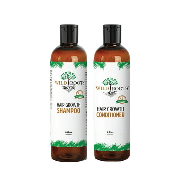 WildRoots Natural Shampoo & Conditioner Set for Moisturizing All Hair Types - 2 Pack (8oz)