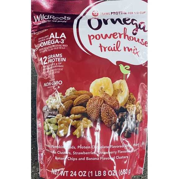 WildRoots Omega Powerhouse Trail Mix 24 oz RESEALABLE Bag NON GMO
