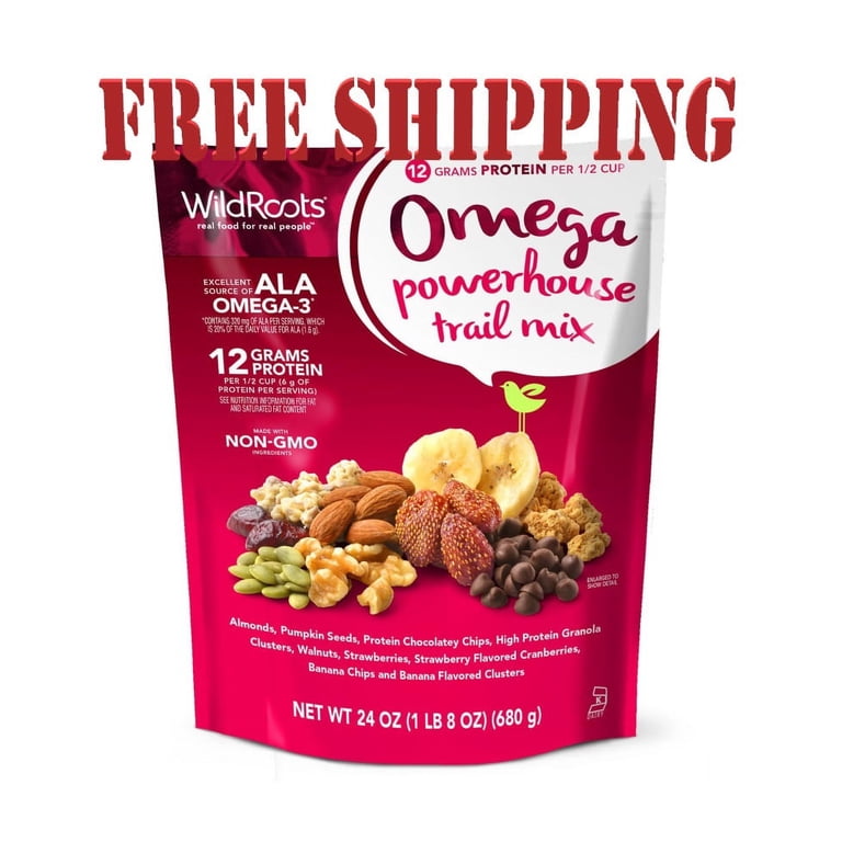 WildRoots Omega Powerhouse Trail Mix, 24oz, ALA Omega-3, 12g