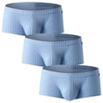 thumbnail image 1 of Men Low Rise Boxer Briefs U Pouch Slim Fit Stretch Trunks, 3 Pack, 1 of 4