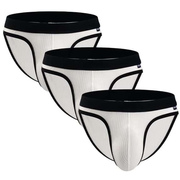 WildWatt Mens Breathable Briefs 3 Pack, Soft Regenerated Cellulose Underwear for Men, Stretch U Pouch Supportive Underwear