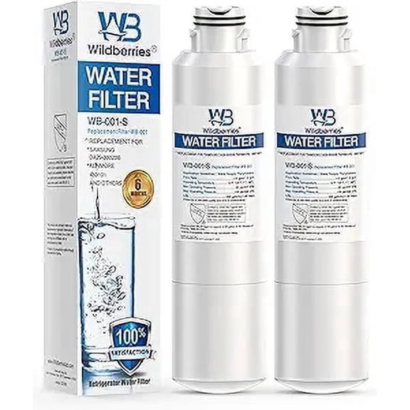 Wildberries DA29-00020B Refrigerator Water Filter Replacement for Samsung DA97-08006A, RS25J500DSR, RF23J9011SG, RF23J9011SR/AA, RF263TEAESG, RS25J500DSG, RF263BEAESR, HAF-CIN/EXP, RF28HFEDBSR, 2pack
