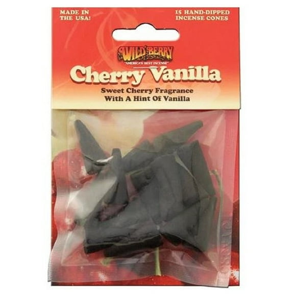 Wild Berry Cherry Vanilla Incense Cones Pack of 15 New