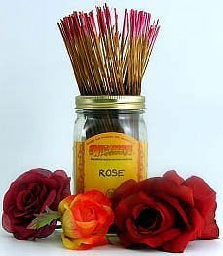 Wild Berry Rose Incense Sticks, 100 Count Hand-Dipped Aromatic Incense
