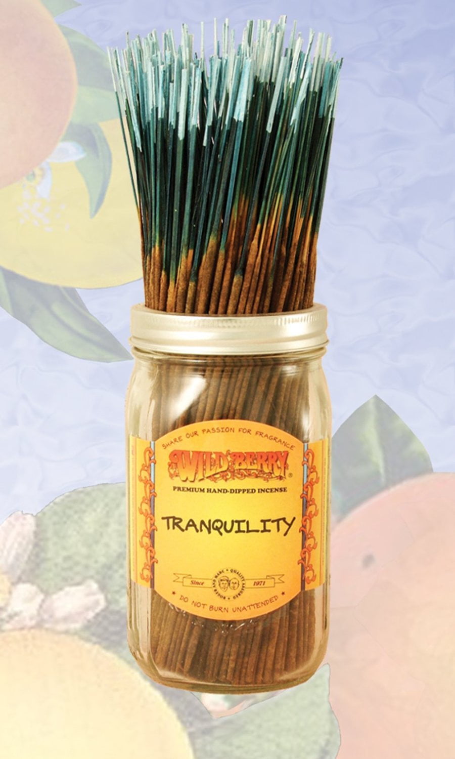 Wild Berry Tranquility Incense Sticks, 100 Count Hand-Dipped Aromatic Incense