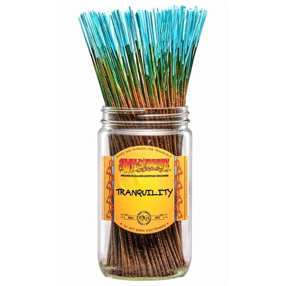 Wild Berry Tranquility Incense Sticks, 100 Count Hand-Dipped Aromatic Incense
