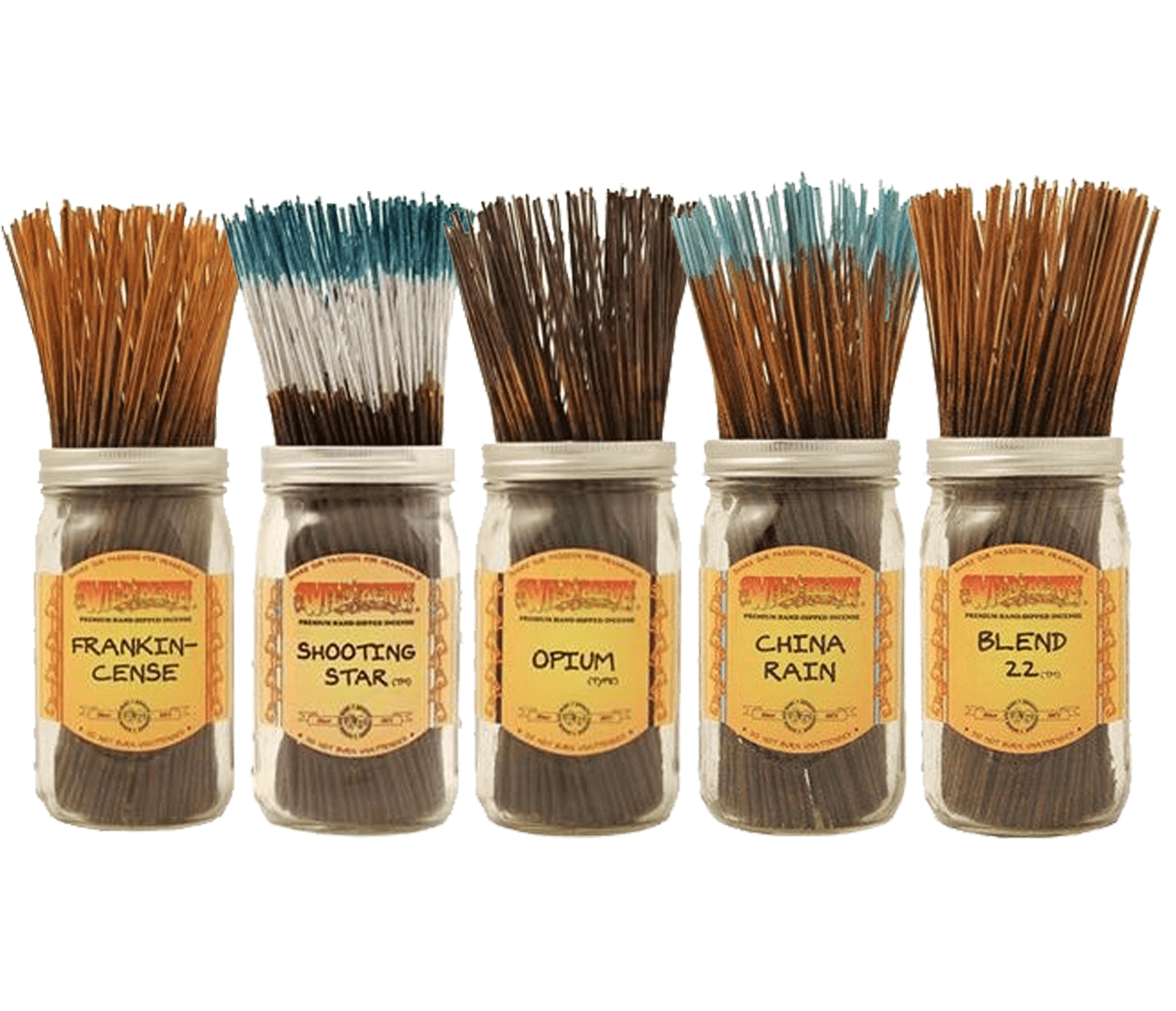 Wildberry Incense Top Premium Essentials Scents: 4 Sticks of 5 Scents, 20 Total
