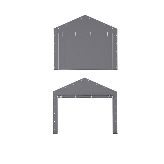 Wildbreak Carport Door Replacement 13 x 8.85 ft for Portable Garage 13' x 20' & 13' x 25', Gray, 220g