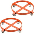 thumbnail image 1 of Wildbreak Drum Dolly with 4 Caster Wheels, Heavy Duty, 1000 lbs Capacity, Orange, 2 Pack, 1 of 7