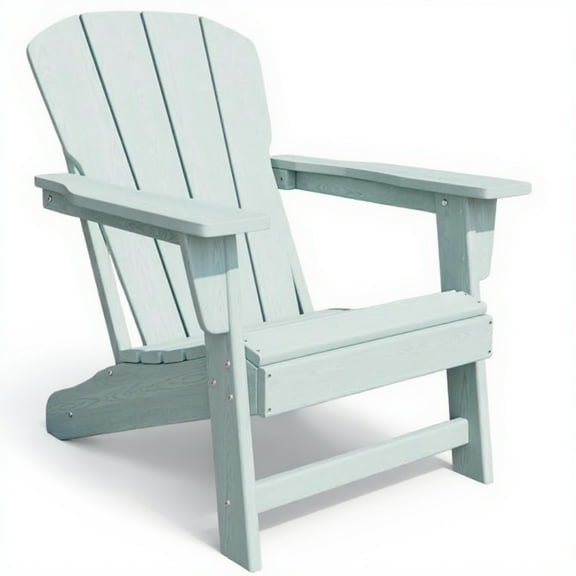 Wildbreak Outdoor Adirondack Chair, with Wooden Textured, 29.92 x 29.13 x 35.43“, Light Blue