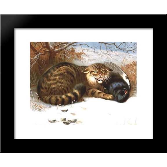 Wildcat 20x24 Framed Art Print by Archibald Thorburn