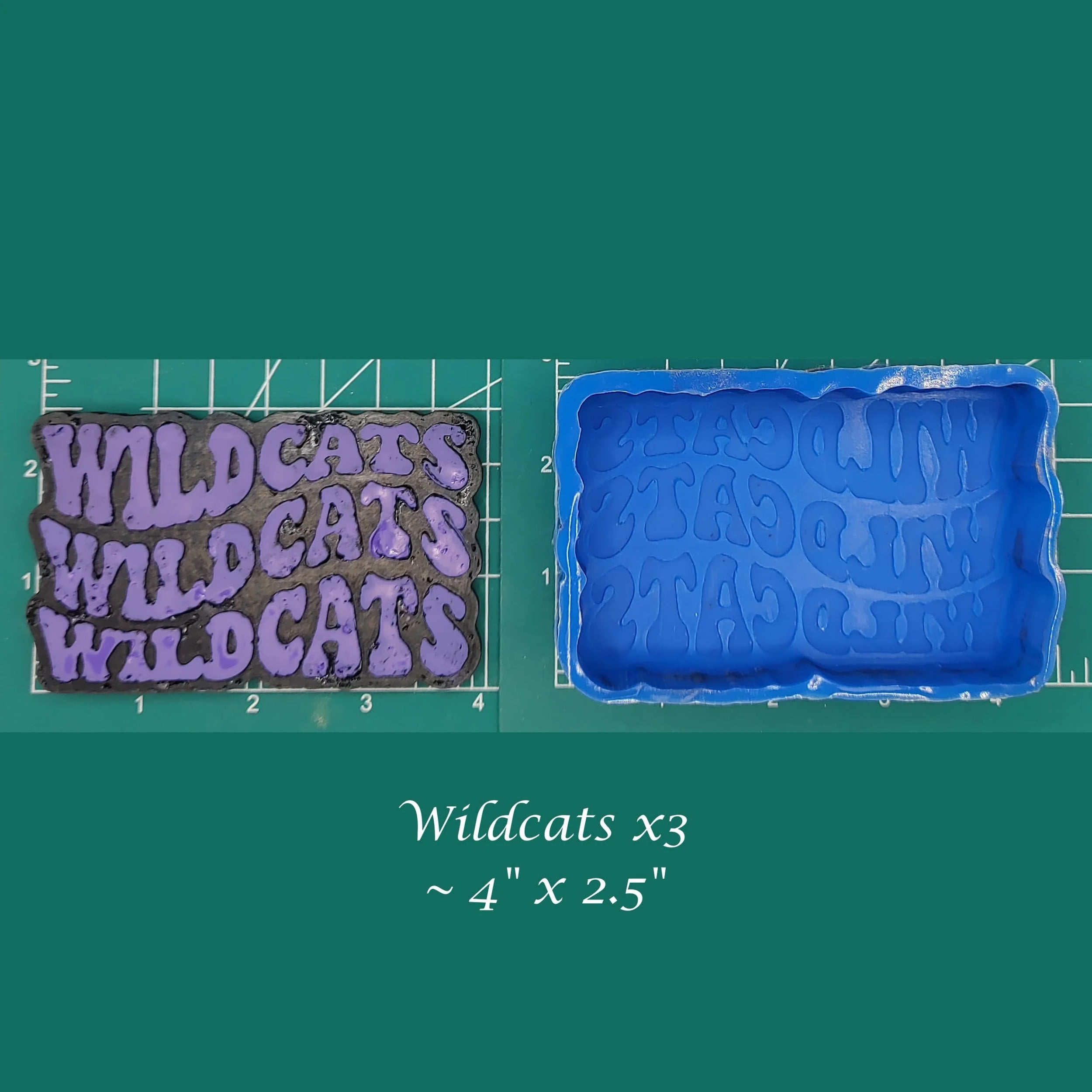 Wildcats 3x Retro Font Silicone Freshie Mold