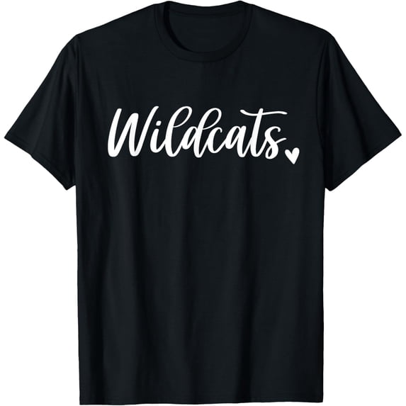 Wildcats Cute Heart Sports Teams Women T-Shirt