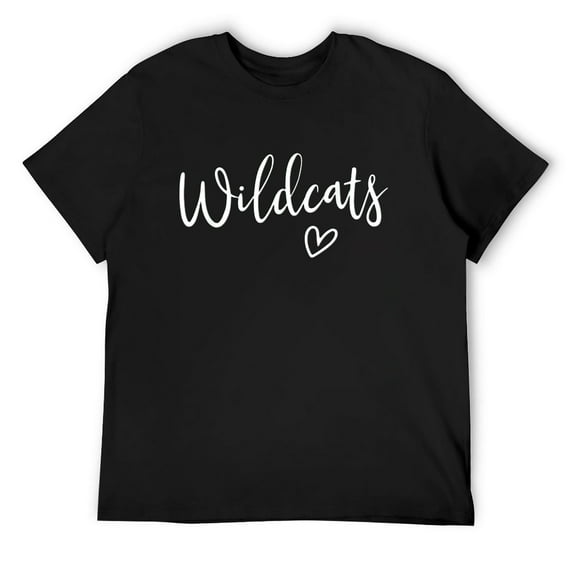 Wildcats High School Mascot Sports Team Men'S Wildcats T-Shirt Black 2X-Large