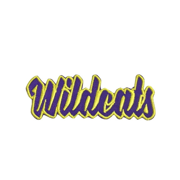Wildcats - Purple/Yellow - Team Mascot - Words/Names - Iron on Applique/Embroidered Patch