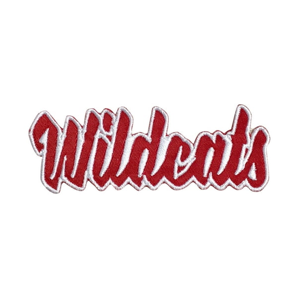Wildcats - Red/White - Team Mascot - Words/Names - Iron on Applique/Embroidered Patch