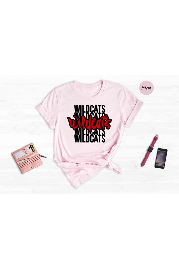 Wildcats Team Mascot Shirt, School Spirit Tee All Size S-5XL