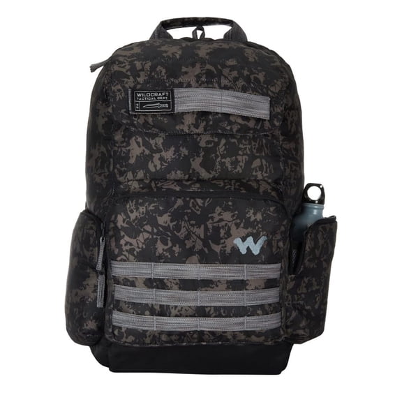 Wildcraft Safara Tactical 4 32L 5 Compartment Laptop Backpack (12966) (Desert Camo 4), Black