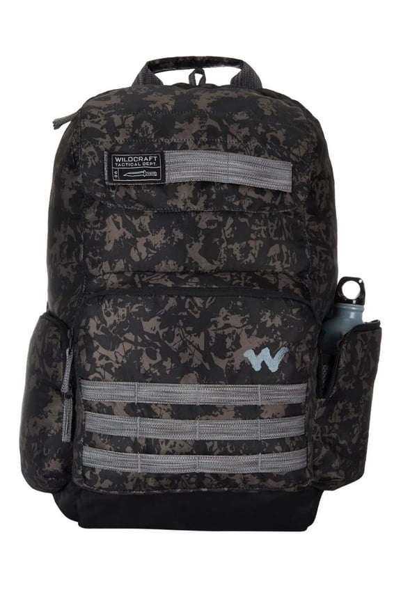 Wildcraft Safara Tactical 4 32L 5 Compartment Laptop Backpack (12966) (Desert Camo 4), Black