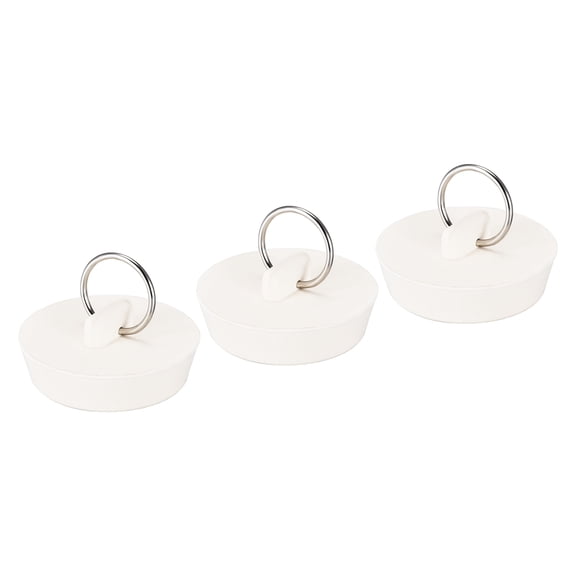 Unique Bargains Rubber Plug Drain Stopper with Hanging Ring for Bathtub 1.58"x1.79"x0.45"