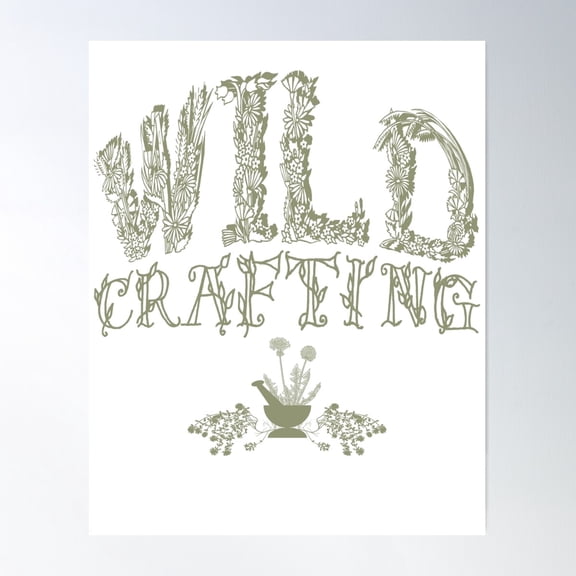 Wildcrafting, Wildcraft, Foraging, Herbalist, Herbalism, Primitive Skills, Survival Skills, Botany, Botanical Poster Wall Art, Modern Wall Decor For Living Room Bedroom, 12x18 UNFRAMED