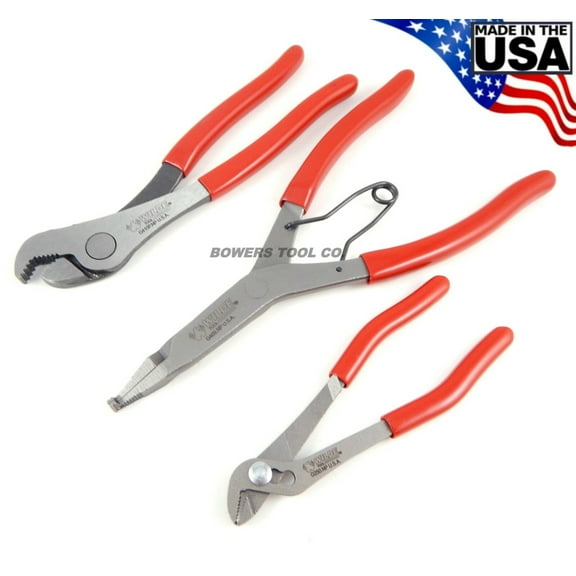 Wilde Automotive Plier Set 3pc Lock Ring, Ignition & Battery Terminal Pliers USA