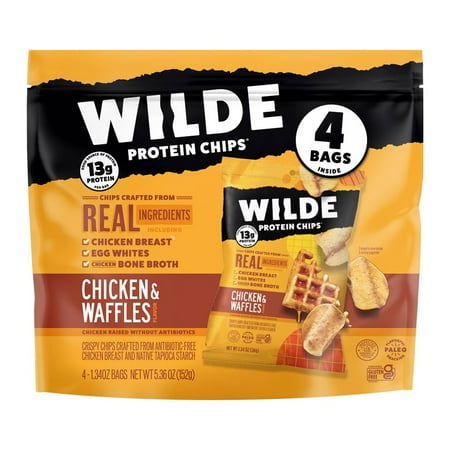 2X - Wilde Brand Protein Chips - Chicken Waffles - 4ct