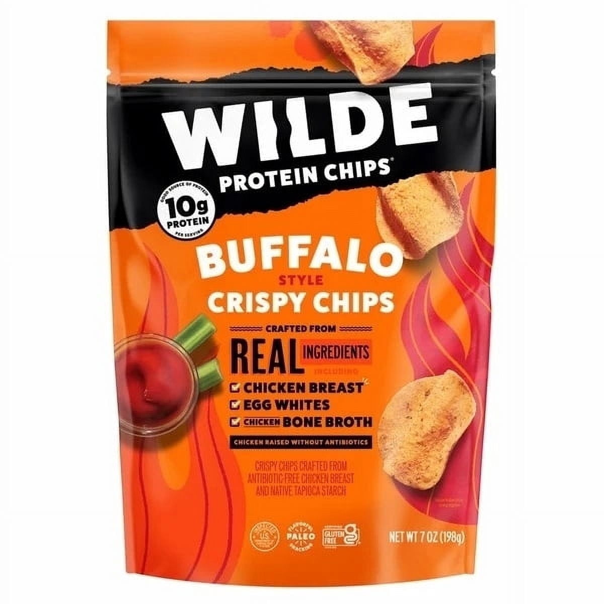 Wilde Brands Protein Chips Buffalo Style, 10g Protein, 4.0 Oz