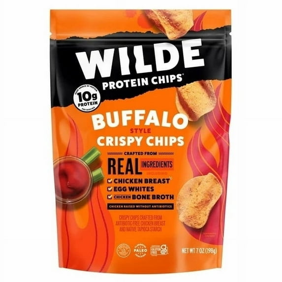 Wilde Brands Protein Chips Buffalo Style, 10g Protein, 7 oz.