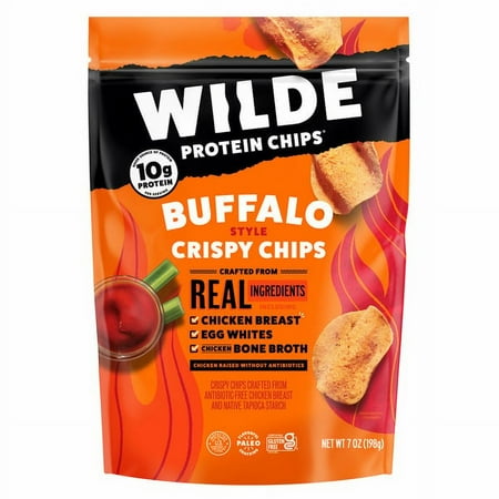 Wilde Crispy Buffalo Style Chicken Chips, 7 oz
