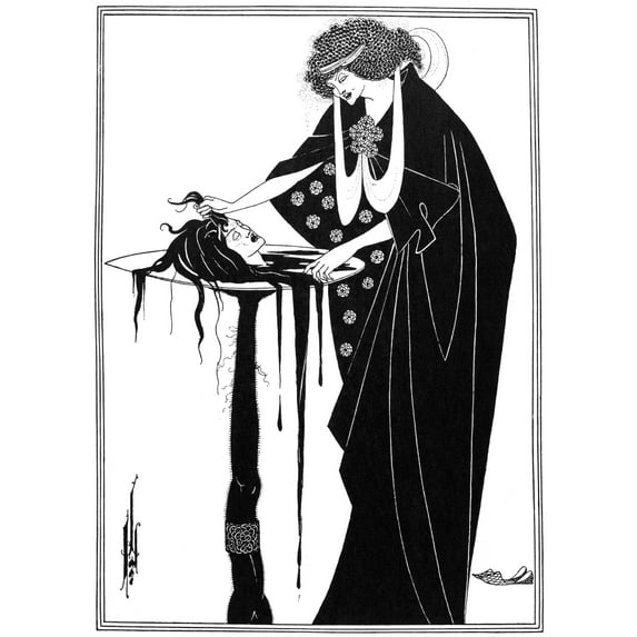 Wilde: Salome. /N'The Dancer'S Reward.' Pen And Ink Drawing By Aubrey Beardsley For Oscar Wilde'S 'Salome.' Poster Print by (18 x 24)