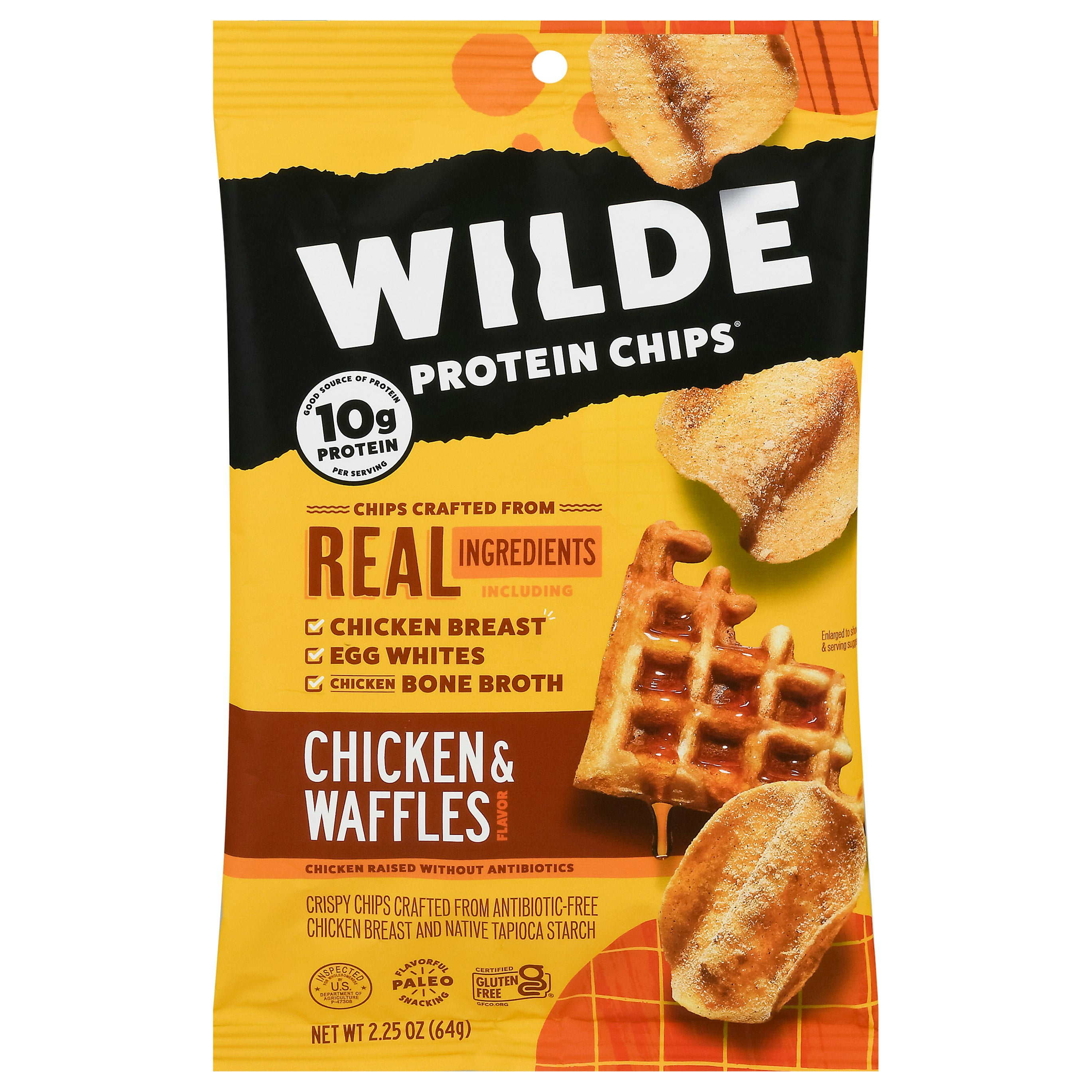 Wilde Snacks Chicken Chips Chicken & Waffles 2.25 oz (Pack Of 12)
