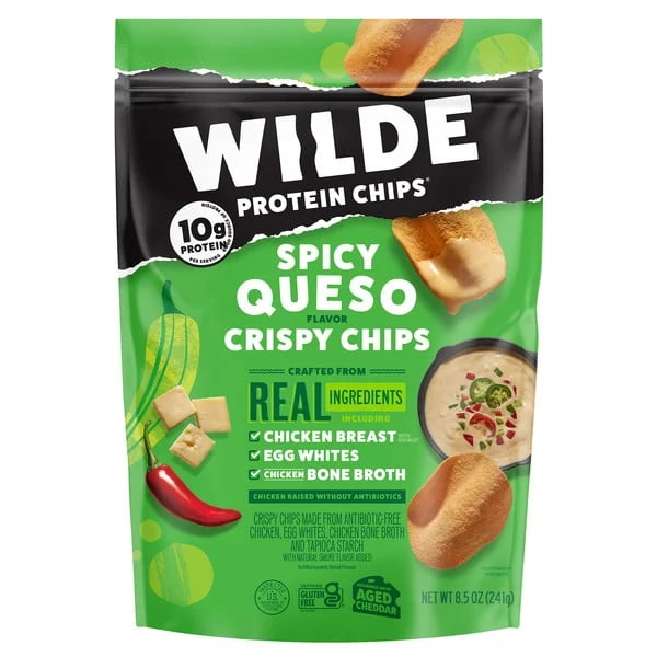 Wilde Spicy Queso Protein Chips, 8.5 Ounce