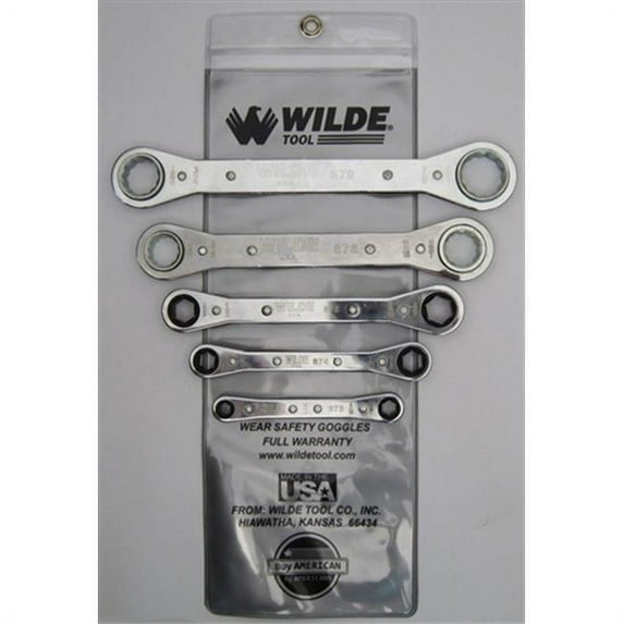 Wilde Tool 885/Vr 5-Piece Ratchet Box Wrench Set Vinyl Roll