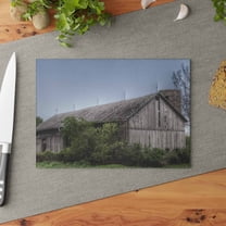 U R There Photography Wilder Road Grey I Rustic Farmhouse Tempered-Glass Cutting Board 8"x 11"