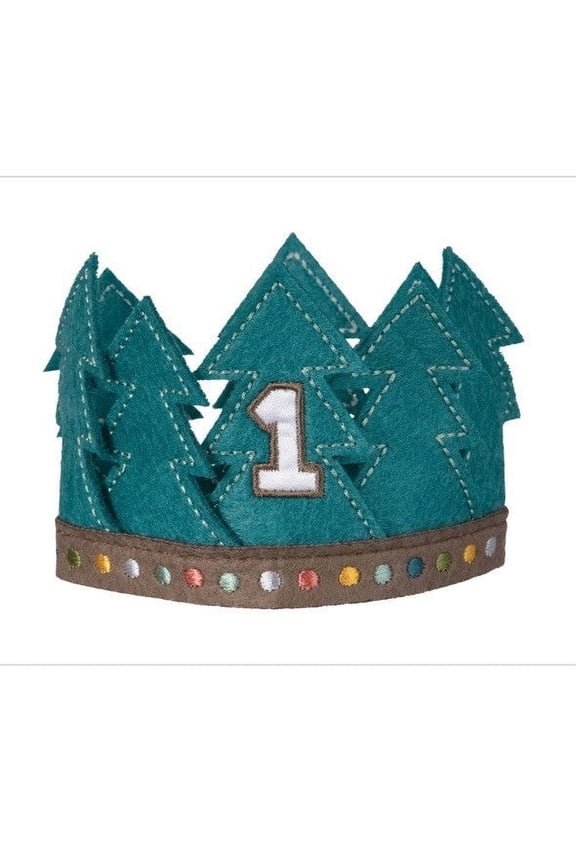 Wilderness 1st Birthday Crown, 3 X 3 3/4 Inches