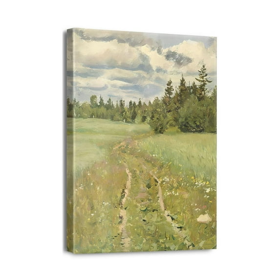 Wilderness Chic12x16 Inch Canvas Wall Art Room Decor, Vintage Landscape Painting Prints for a Stylish Bedroom, Living Room, Office, and Bathroom Décor