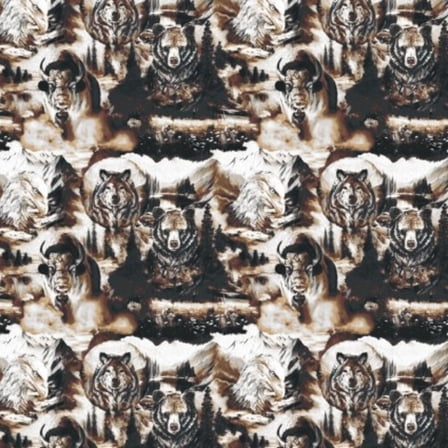 Wilderness Collage Fleece Fabric (1 yard)