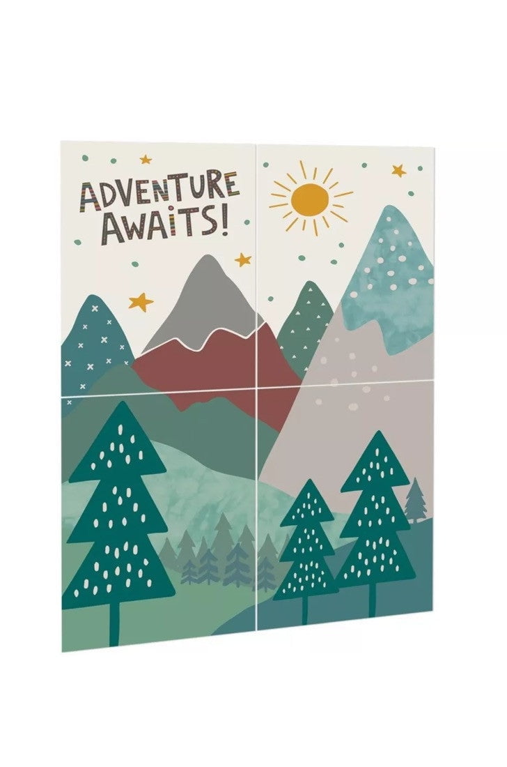 Adventure Awaits Multicolor Paper Wall Decoration Kit