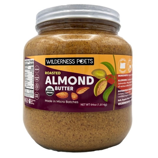 Wilderness Poets Almond Butter, Roasted, Organic-4 lb