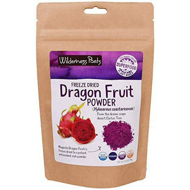 Wilderness Poets Freeze Dried Dragon Fruit Powder Pink Pitaya