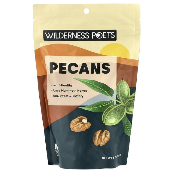 Wilderness Poets Organic Pecans, 8 oz (226 g)