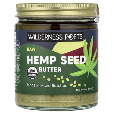 Wilderness Poets  Organic Raw Hemp Seed Butter  8 oz  227 g