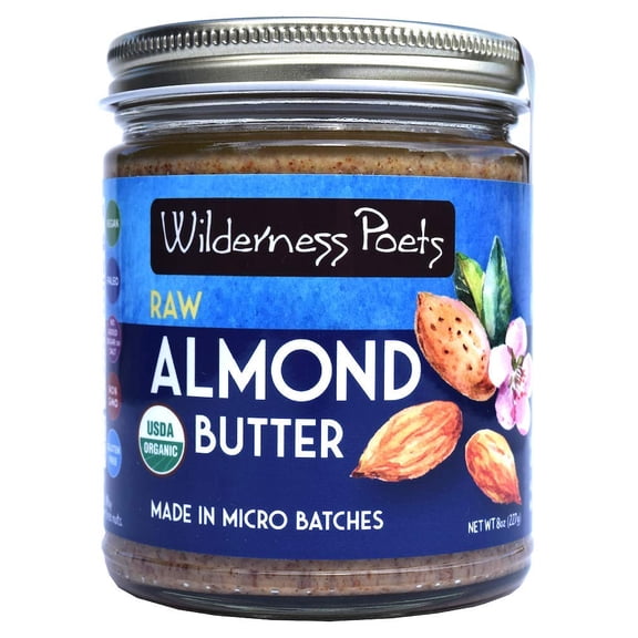 Wilderness Poets, Raw Almond Butter, 8 oz