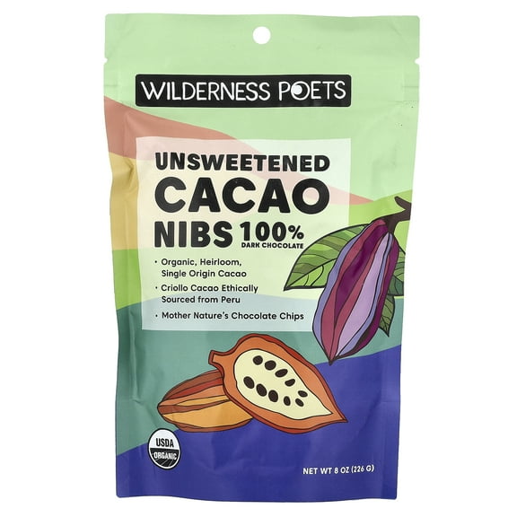 Wilderness Poets Unpasteurized Almonds, Raw Organic Nuts (8 Ounce - Half Pound)