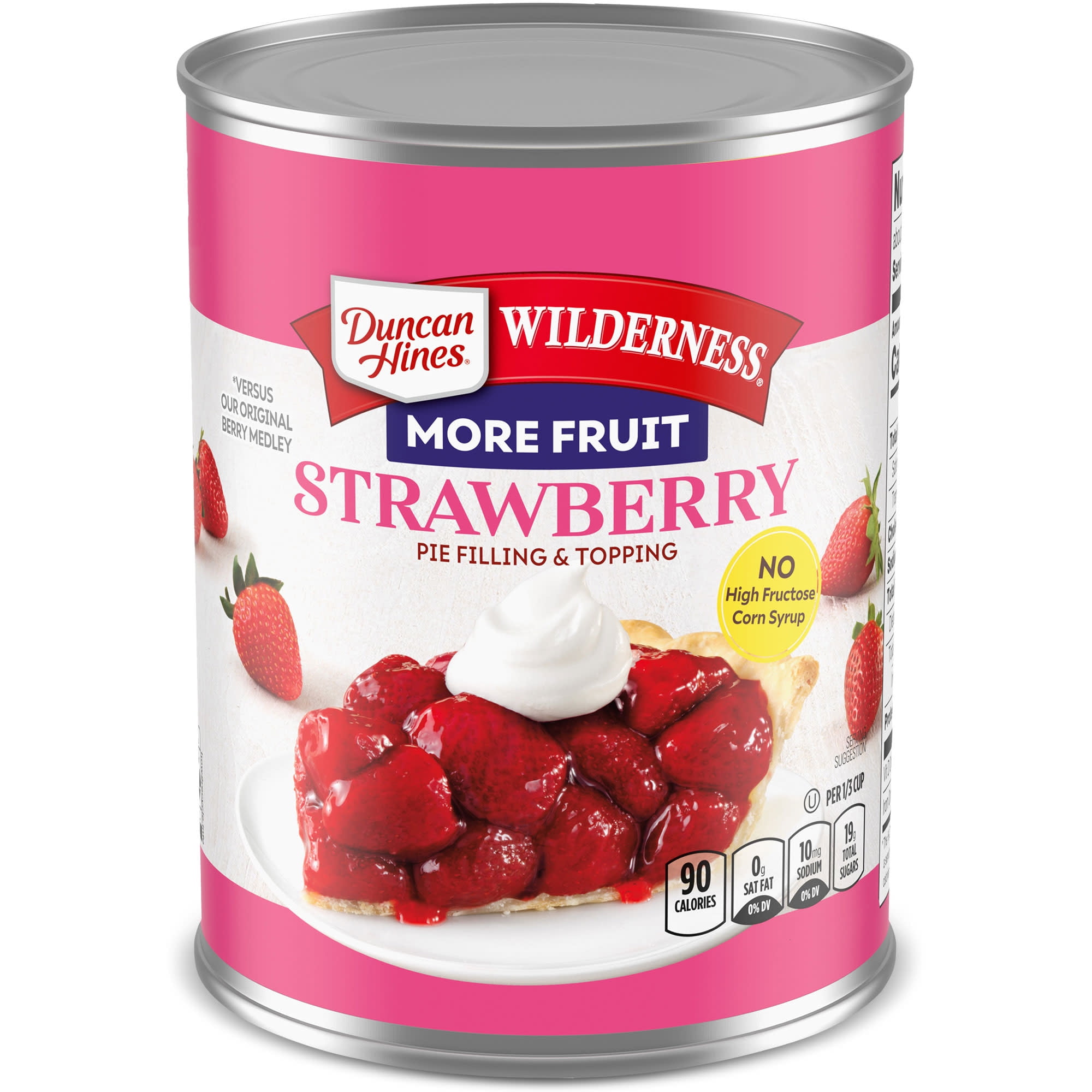 Duncan Hines Wilderness More Fruit Strawberry Pie Filling and Topping, 21 oz