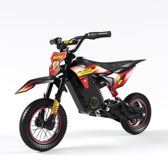Wildeway 12 Inch Electric Dirt Bike for Kids Ages 3-10, 300W Motor, Mini Electric Balance Bike, Up to 15.5 MPH, Lightweight Frame for Outdoor Riding