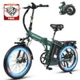 thumbnail image 1 of Wildeway Folding Electric Bicycle for Adults ,750w Motor，48v 32ah Removable Battery , 7 Speeds, 20×3.0 Fat Tire Snow Mountain Bike Beach Off-road Ebike with UL2849, 1 of 12