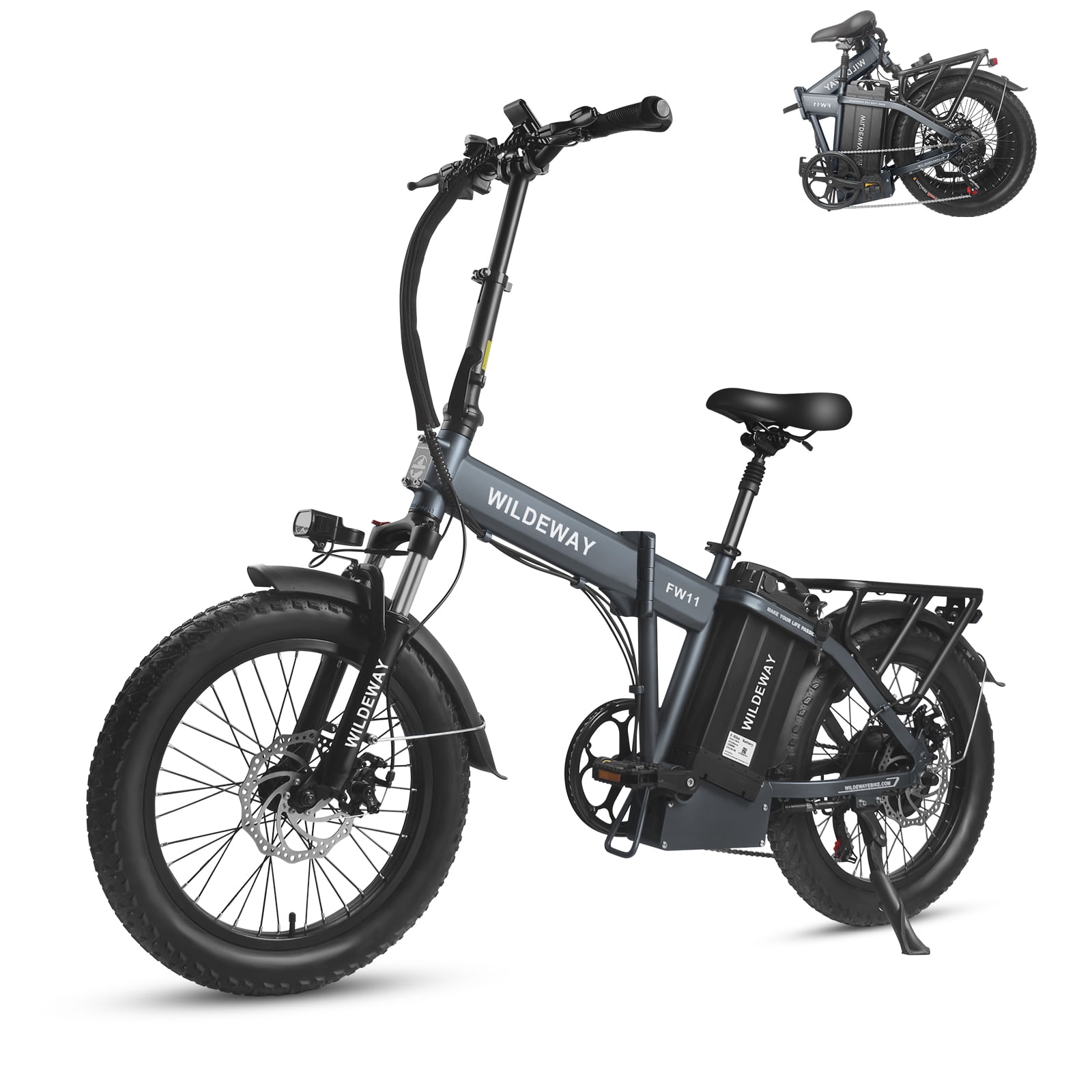Wildeway Folding Electric Bicycle for Adults ,750w Motor，48v 32ah