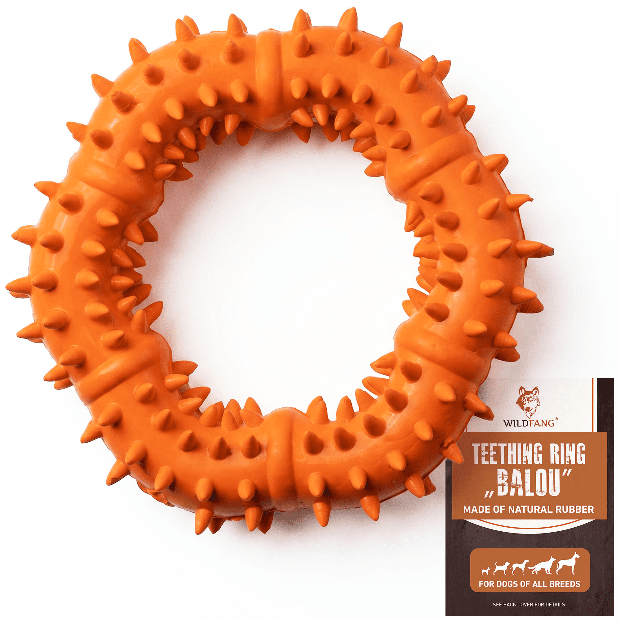 Wildfang® Rubber Dog Chew Toys Teething Ring for Aggressive Chewers ...